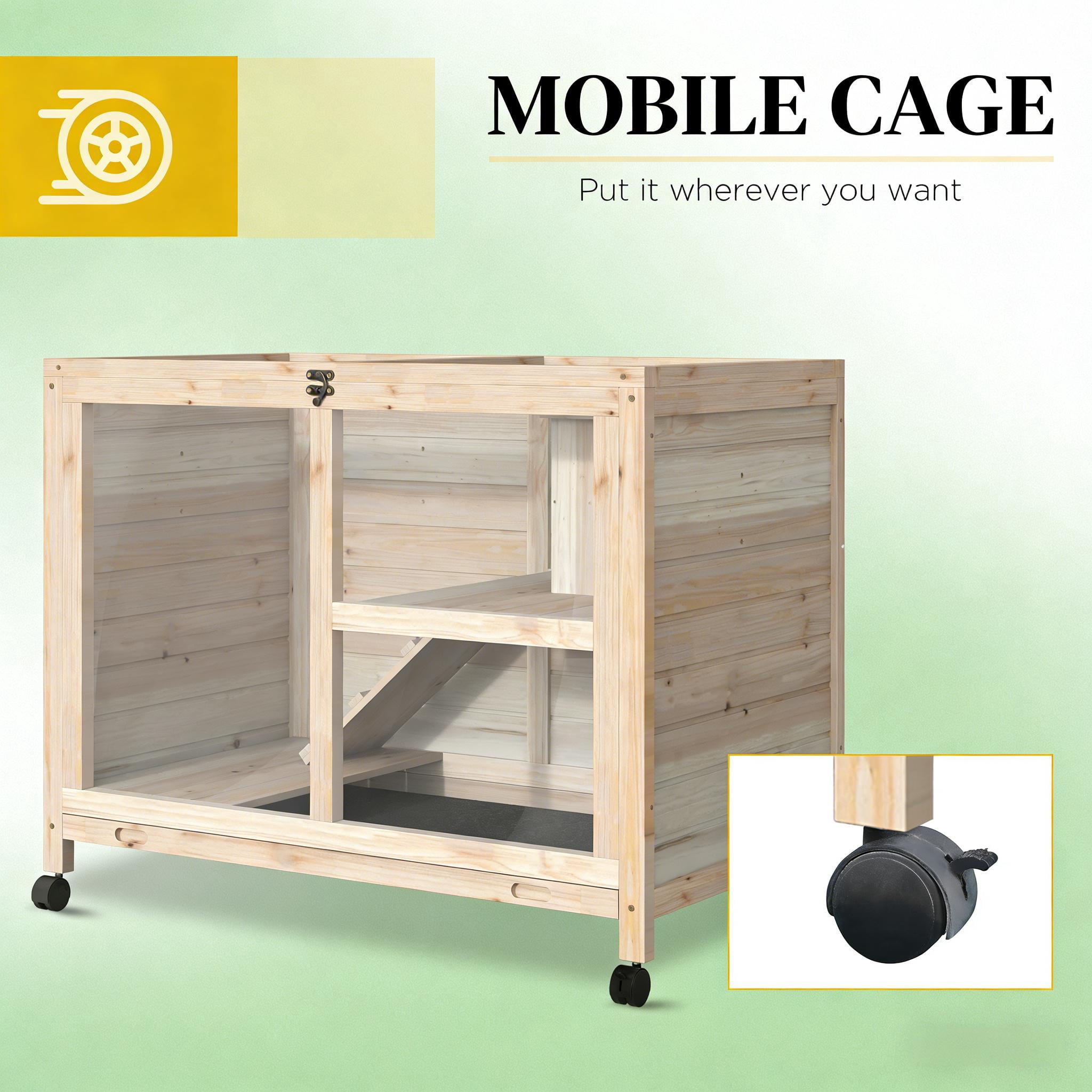 Bunny Cage, Small Rabbit Hutch Spacious Pet House