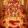 thumbnail image 5 of Valentines Day Balloons, Valentine's Day Party Decorations Include Happy Valentines Day Balloons, Heart Banner, Rose Petals and String Light, Valentine's Day Wedding Party Supplies, 5 of 7