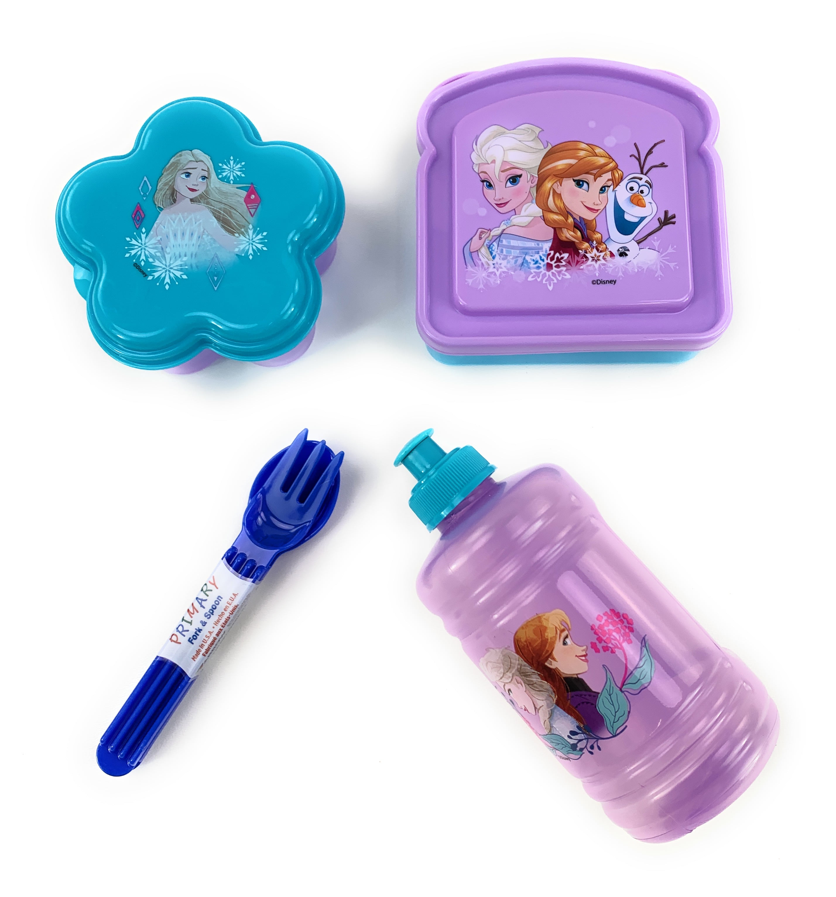 Disney Frozen Lunch Bag Insulated Elsa Princess w/ 2-Piece Food Snack –