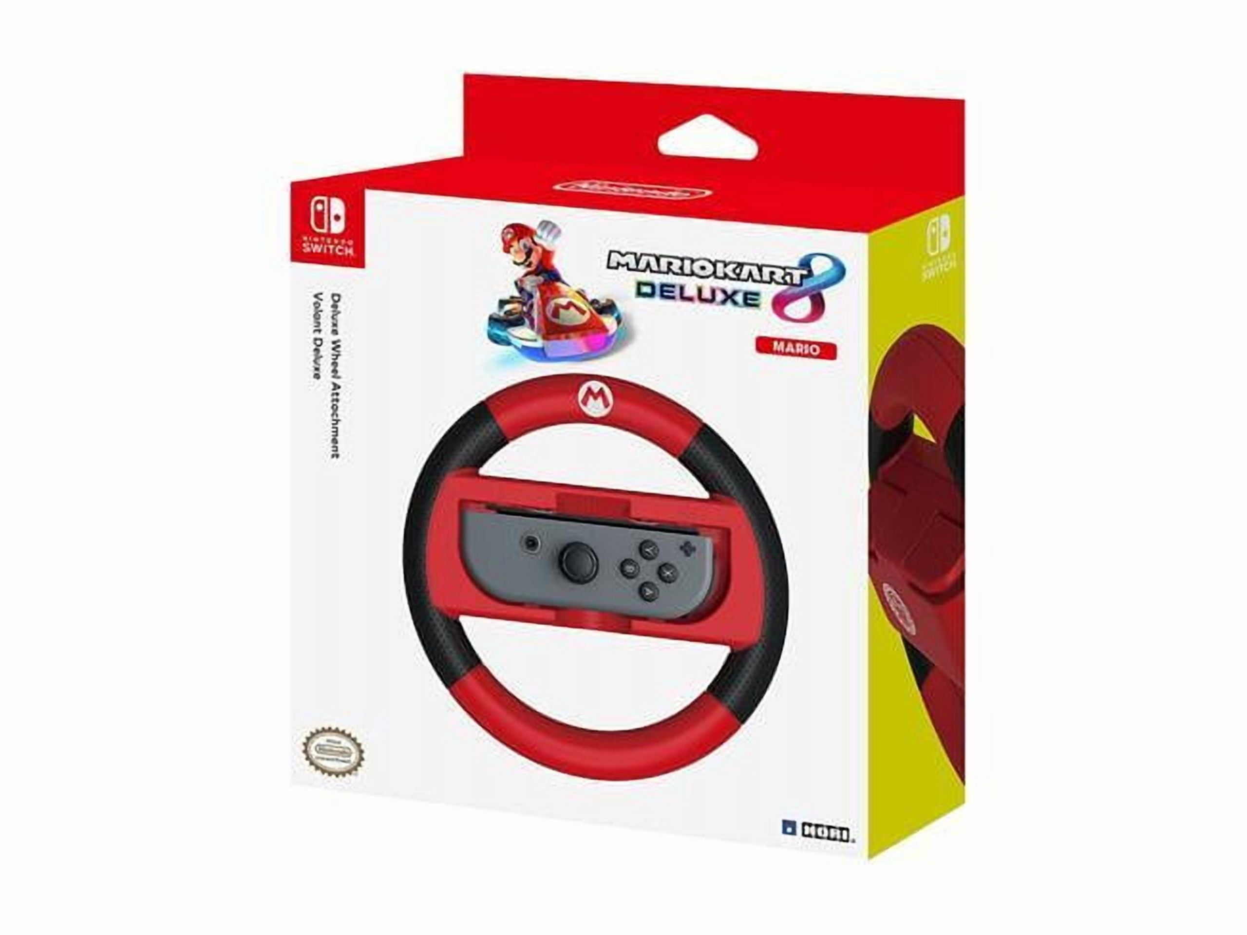 (2 pack) HORI Nintendo Switch Joy Con Racing Wheel Mario Kart 8 Deluxe (Mario Version) Officially Licensed by Nintendo
