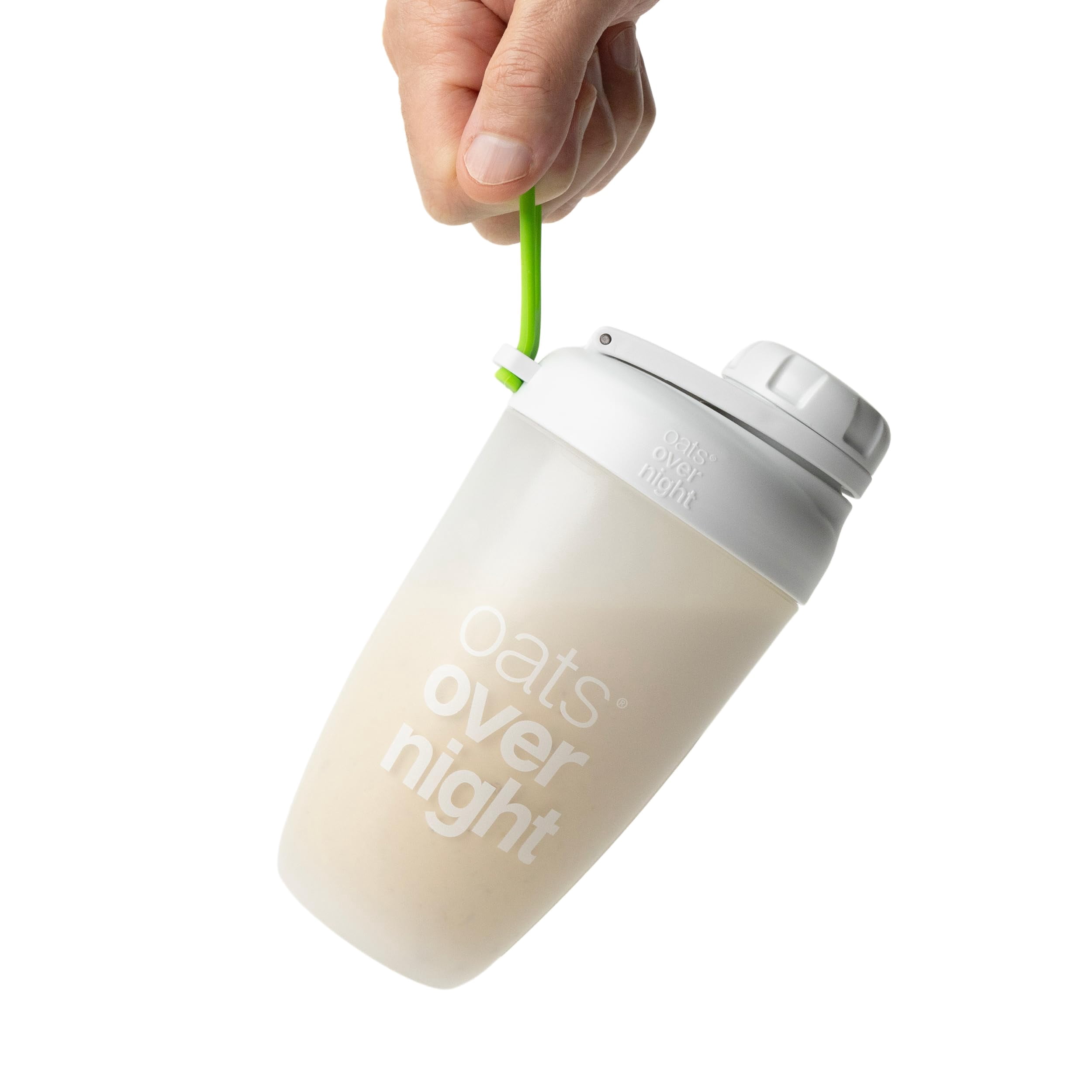 Oats Overnight Shaker Bottle – Leakproof Shaker Cup with Secure Screw Cap & Fill Line, Dishwasher Safe – Mixing Cup, Protein Shakes, Oatmeal, Breakfast On-the-Go & Travel