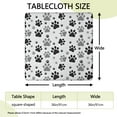 thumbnail image 2 of Grey Dog Paw Footprint Square Fitted Tablecloth with Elastic Edge,Square Table Cover,Washable Elastic Table Cover for Home Kitchen Party Decor 36"x36", 2 of 6