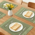 thumbnail image 2 of Farmhouse Placemats Set of 6 Woven Placemats for Dining Table Decor Indoor Washable Kitchen Table Mat with Tassel Green 17.7*11.8inch, 2 of 6