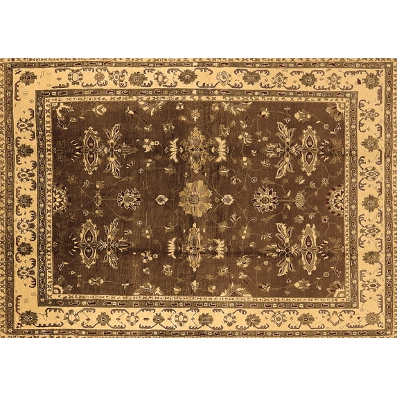 Ahgly Company Indoor Rectangle Oriental Brown Traditional Area Rugs, 5' x 7'