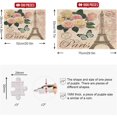 thumbnail image 3 of FREEAMG Vintage Paris Eiffel Tower Rose Butterfly (2) 500 Pcs of Irregular Puzzle Printed with Colored Letters on Back to Reduce Difficulty a Happy Time of Cooperation, 3 of 7