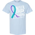 thumbnail image 3 of Inktastic Never Stop Fighting Suicide Prevention Awareness Ribbon T-Shirt, 3 of 5