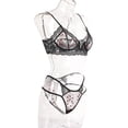 thumbnail image 3 of Mujer Traje sexy Encaje Suave Escote en V Correa encantadora Traje de ropa interior sexy, S Yuarrent XX000119-01, 3 of 7