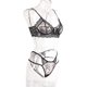 thumbnail image 3 of Traje encantador de mujer Encaje Escote en V suave Correa encantadora Traje de ropa interior encantador, M Inevent XX000119-02, 3 of 7