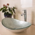thumbnail image 3 of Ainfox Bathroom Artistic Tempered Glass Vessel Sink Bowl with Faucet & Pop-up Drain Combo, 3 of 10
