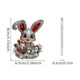 thumbnail image 2 of asddcavvf Easter Bunny 2D Flat Acrylic Keychain Car Rearview Backpack Small Pendant Cat Memorial, 2 of 3