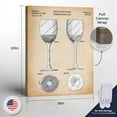 thumbnail image 2 of Wine Decorations, Wine Glass Patent Canvas Print, Ready To Hang for Living Room Home Wall Art, C2345-16x20, 2 of 6