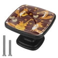 thumbnail image 1 of 4 Pcs Cabinet Handle Drawer Pulls Fox Knobs with Screws Square Furniture Office Cabinet Knob Decoration, 1 of 5