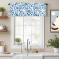 thumbnail image 2 of Blue Bubbles Valance Curtain Watercolor Gradient Bubble Summer Ocean Window Valances Rod Pocket Short Curtains Window Treatments for Kitchen Bedroom Bathroom Laundry 54" x 18", 2 of 9