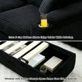 thumbnail image 4 of Aukfa Oversized Chaise Lounge Indoor Chair with 2 Cupholders, Storage Ottoman, 3 Pillows, Black, 4 of 9