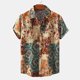 thumbnail image 2 of Hombres Casual Botones Playa Sin posicionamiento Estampado Turndown Camisa de manga corta Blusa Pompotops  oipoqjl49478, 2 of 8