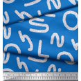 thumbnail image 2 of Soimoi Moss Georgette Fabric Alphabets,Waves & Fish Artistic Decor Fabric Printed Yard 42 Inch Wide, 2 of 3