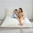 thumbnail image 1 of Hobestluk 3 in 1 Bean Bag Chair Giant Bean Bag Chairs Convertible Bean Bag Chairs with Machine Washable Cover, Large Beanbag Chairs for Adult (White), 1 of 7