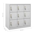 thumbnail image 4 of vidaXL Locker Cabinets 5 pcs Light Grey 90x45x92.5 cm Steel, 4 of 5