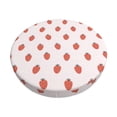 thumbnail image 2 of Xecao's Strawberry Print Stool Covers offer stylish, washable protection for PU round bar stools, perfect for home or commercial use., 2 of 7