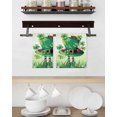 thumbnail image 3 of St. Patrick's Day Kitchen Dish Towels for Drying Dishes Set of 3, Lucky Shamrock Hat Ladybirds Daisy Ombre Green Waffle Weave Microfiber Hand Tea Bathroom Towels Quick Dry & Absorbent Towel 15.7x23.6, 3 of 7