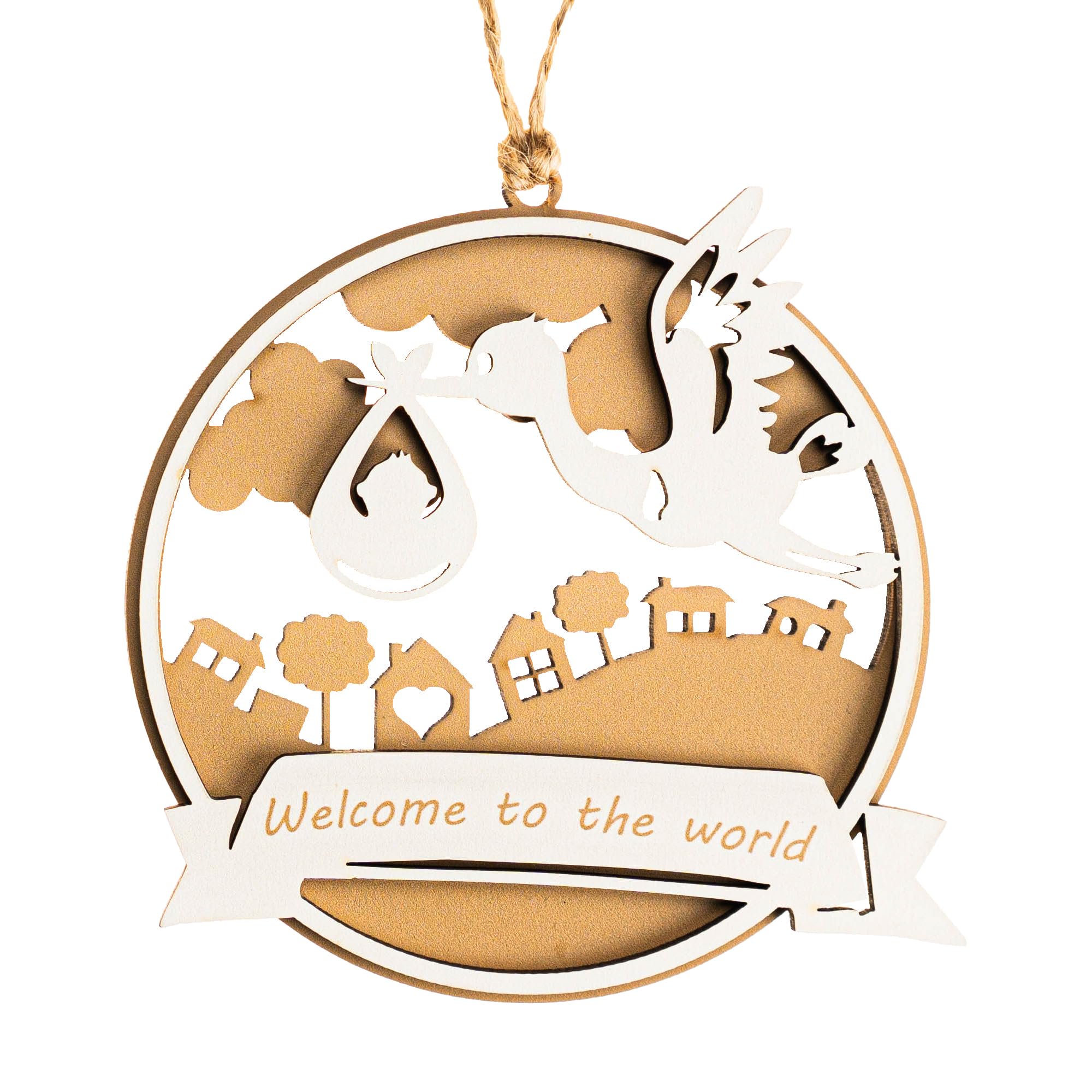 Welcome to The World Ornament, Newborn Keepsake for Baby First Christmas Ornaments 2025, Baby Announcement Decor, Congratulations Newborn Gift-Baby Unique Shower Gift, New Parents Gifts