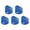 Blue, variant on 5 Pcs Guitar AMP Effect Pedal Knobs Pointer Control Knobs with Set Screw Aged Red