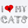 thumbnail image 2 of CafePress - I Love My Cats / Heart Infant Bodysuit - Baby Light Bodysuit, Size Newborn - 24 Months, 2 of 4