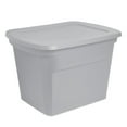 thumbnail image 1 of Sterilite 68L Tote - Silver, 1 of 4