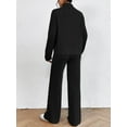 thumbnail image 4 of Mialoley Ensemble Pantalon Femme, Élégant Chandail à Manches Longues Col Roulé avec Pantalon en Tricot Tenue d'Automne, 4 of 5
