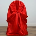 thumbnail image 5 of Efavormart Red Chair Covers for Party 50 PCS Universal Satin Self Tie Banquet Folding Wedding Chair Cover - Fit on Most Chairs - Easy Use & Machine Wash Slipcovers for Outdoor Events, 5 of 11