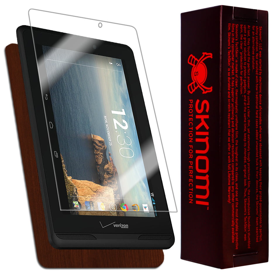 Skinomi Dark Wood Skin+Clear Screen Protector for Fuhu Nabi 2 7 inch Tablet 