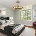 thumbnail image 4 of Parrot Uncle 27-Inch Modern Gold Reversible Fandelier Ceiling Fan with LED Light and Remote Control, 4 of 11