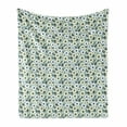 thumbnail image 1 of Floral Soft Flannel Fleece Throw Blanket, Rhythmic Simple Drawn Anemone Flowers Illustration, Cozy Plush for Indoor and Outdoor Use, 70" x 90", Multicolor, by Ambesonne, 1 of 5
