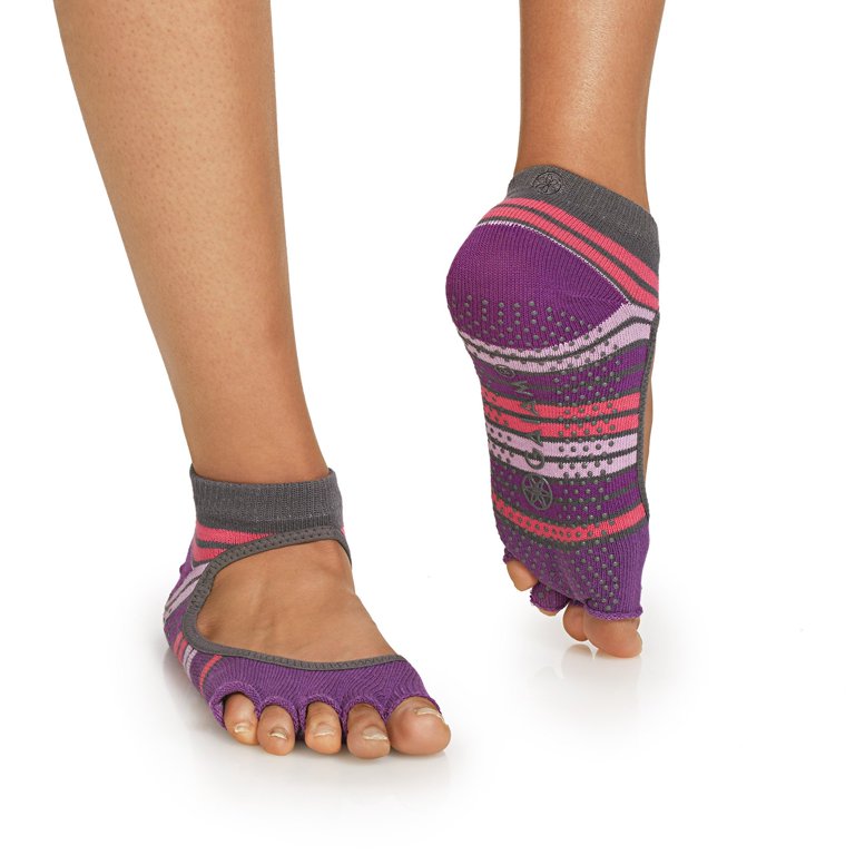 Gaiam Yoga Socks Mary Jane - Grey Dots