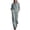 Gray, variant on Edvintorg Jumpsuits for Women Plus Size One Piece Long Sleeve Button Down Romper with Pant Fashion Clothing Women S-3XL Army Green
