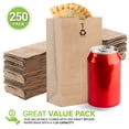 thumbnail image 2 of Stock Your Home 1 Lb Kraft Small Brown Paper Bags (250 Count) Mini Size Bag for Packing Breakfast Food, Snack, or Lunch Items - Blank Bulk Pack, Disposable Sack for Arts & Crafts Projects, 2 of 5