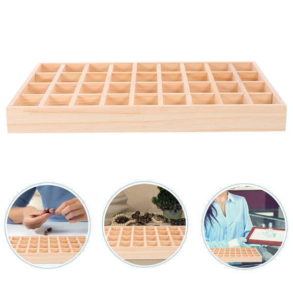 SEWCHICS Jewelry Display Holder with Multiple Compartments, Stylish Necklace Organizer for Collectibles, 1 Pack