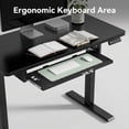 thumbnail image 2 of CHITOOMA Electric Standing Desk with Keyboard Tray, 48" x 24" Height Adjustable Sit Stand up Desk with Headphone Hook & 4 Height Memory Pre-Set for Home Office, Black, 2 of 8