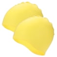 thumbnail image 1 of Uxcell Gorro de Natación de Silicona 2-Pack para Mujeres y Hombres, Gorro de Natación Impermeable No Deslizante Duradero [Amarillo], 1 of 6