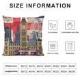 thumbnail image 6 of Acheng  London Throw Pillow Cushion Cover, Famous Britain Landmarks Monuments Art Pattern Touristic Travel Destination, Decorative Square Accent Pillow Case,Set of 2 White, 6 of 6
