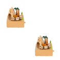 thumbnail image 3 of Tholdsy Wood Experience Beauty Of Castle With Castle Carrusel Caja musical Caja musical de elegante Tren de piel verde Tren de piel verde 2Conjunto, 3 of 6