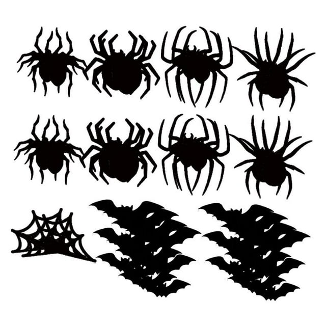 Pegatinas con forma de murciélago para Halloween, decoraciones de pared, decoraciones de Halloween con 42 piezas