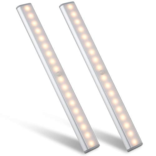 Motion Sensor Cabinet Light Under Counter Closet Lighting Wireless Usb Rechargeable Kitchen 18 Led Warm Lights Battery Powered Operated Light Stick On Lights For Wardrobe Cabinet Cupboard Walmart Com Walmart Com