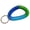Blue Green, variant on 1 Pack 2" Diameter Spiral Wrist Coil Key Chain, Elastic Wrist Band Bracelet with Steel Key Ring, Stretches to 12" for Daily Use
