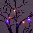 thumbnail image 4 of Nearly Natural Pre-Lit Bats Artificial Halloween Twig Potted Tree with Bats - 2' - Orange and Purple, 4 of 9