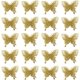 thumbnail image 1 of 20 piezas de adornos navideños con mariposas brillantes, adornos colgantes para árbol de Navidad con mariposas brillantes en 3D, decoración de mariposas artificiales huecas con clips y tallos para cor, 1 of 7