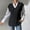 Black, variant on Fall Sweaters For Women 2024 Fashion Casual Solid Color V-Neck Sleeveless Clothes Sweater Vest White Free Size