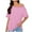 Hot Pink [New Arrivals: Mix, Match & Save], variant on Women's Off Shoulder Printed Short Sleeve Loose Fit Top Blouse Tee, Slanted Neck Slouchy Home Wear Casual Comfortable Summer Vacation | CSEONE,Army Green XL