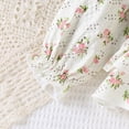 thumbnail image 7 of enyan Toddler Baby Girls Fall Outfit 6M-6T Long Sleeve Floral Print Smocked Shirt Pants 2-Piece Set Kids Girls Clothes White，18-24 Months, 7 of 7