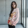 thumbnail image 2 of COEQINE Pullover Sweatshirts Oversized Women's Hoodies Casual Printing Long Sleeves Cozy Soft Sweatshirt Y2K Fashion Loose Cute Puppy Pink Lightweight Fall winter Outfits Clothes, L, 2 of 7